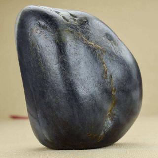 因玉而缘新疆和田玉青花原石厚德载物原石摆件包邮送礼品