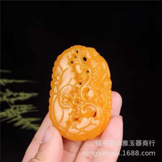 新疆外蒙料绿色碧玉镂空鱼年年有余吊坠和田玉白玉鲤鱼跃龙门挂件