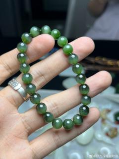 碧玉黑猫单圈手串