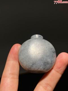 清代-和田玉青花籽料素面鼻烟壶-新疆玉籽料摆件-玉石赏玩件-自由交易